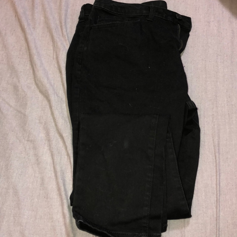 Black high rise skinny jeans